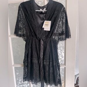 Alexis black lace dress